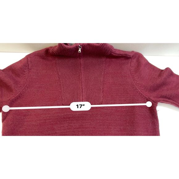 Lands' End Cozy Lofty Rich Burgandy Sweater Dress. Size S (6-8). - Picture 6 of 9